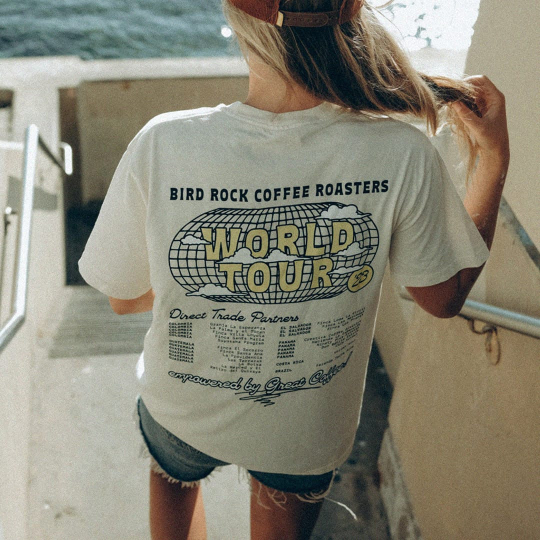 Vintage World Tour Tee: Tan